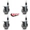 Service Caster 5'' Semi Steel Swivel 1-1/8'' Expanding Stem Caster Set Total Lock Brake, 4PK SCC-EXTTL20S514-SSS-118-4 - alternate 2